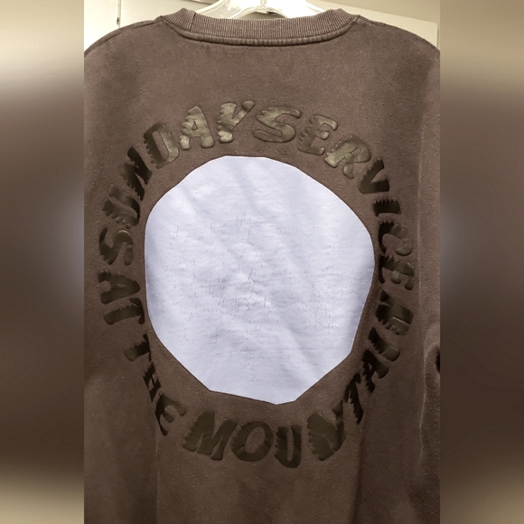 Kanye West Sweatshirt Sunday Service Holy Spirit Small Distressed Logo Faded - Picture 3 of 3